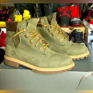 Olive Green Timberland Boots